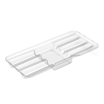 Clear plastic 3-pack insert tray for 120mm pre roll tin with individual slots for organizing cannabis joints